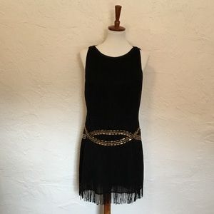 Gatsby Inspired Fringe Party Dress. Size Medium.